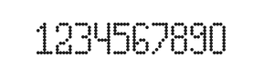 5×10数字点阵字体 ddN510AA1489