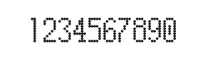 5×10数字点阵字体 ddN510AA1492