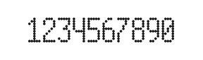 5×10数字点阵字体 ddN510AA1493