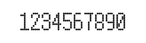 5×10数字点阵字体 ddN510AA1500