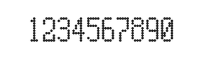 5×10数字点阵字体 ddN510AA1501