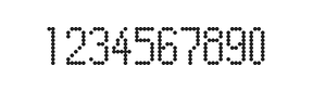 5×10数字点阵字体 ddN510AA1503