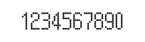 5×10数字点阵字体 ddN510AA1506
