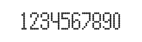 5×10数字点阵字体 ddN510AA1534