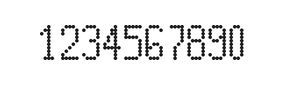 5×10数字点阵字体 ddN510AA1538