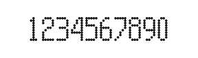 5×10数字点阵字体 ddN510AA1540