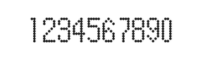 5×10数字点阵字体 ddN510AA1541