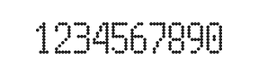 5×10数字点阵字体 ddN510AA1547