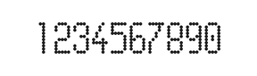5×10数字点阵字体 ddN510AA1548
