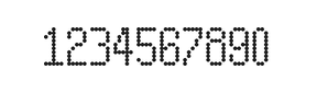 5×10数字点阵字体 ddN510AA1552