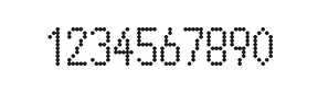 5×10数字点阵字体 ddN510AA1553