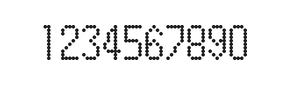 5×10数字点阵字体 ddN510AA1563