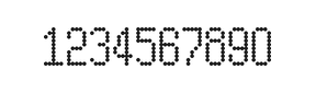 5×10数字点阵字体 ddN510AA1567