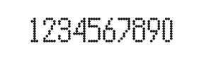 5×10数字点阵字体 ddN510AA1569