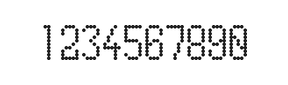 5×10数字点阵字体 ddN510AA1572