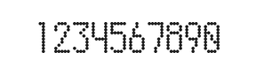 5×10数字点阵字体 ddN510AA1578