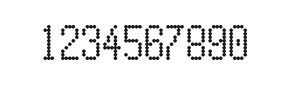 5×10数字点阵字体 ddN510AA1583