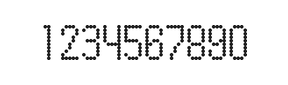 5×10数字点阵字体 ddN510AA1584