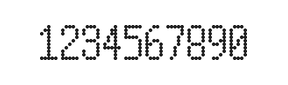 5×10数字点阵字体 ddN510AA1586