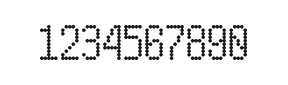 5×10数字点阵字体 ddN510AA1589