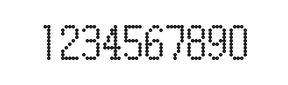 5×10数字点阵字体 ddN510AA1592