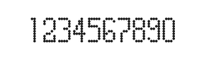 5×10数字点阵字体 ddN510AA1593