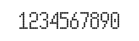 5×10数字点阵字体 ddN510AA1596