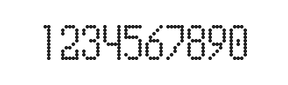 5×10数字点阵字体 ddN510AA1597