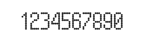 5×10数字点阵字体 ddN510AA1599