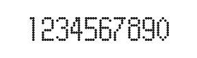 5×10数字点阵字体 ddN510AA1609