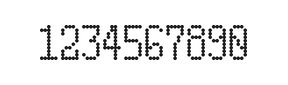 5×10数字点阵字体 ddN510AA1611