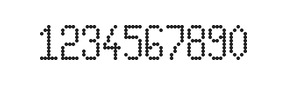 5×10数字点阵字体 ddN510AA1613