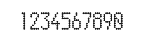 5×10数字点阵字体 ddN510AA1629