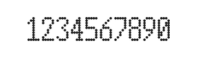 5×10数字点阵字体 ddN510AA1630