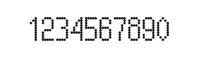 5×10数字点阵字体 ddN510AA1634