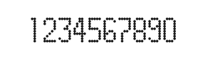 5×10数字点阵字体 ddN510AA1636