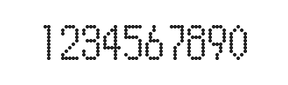 5×10数字点阵字体 ddN510AA1651