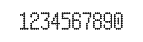 5×10数字点阵字体 ddN510AA1653