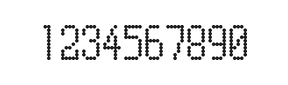 5×10数字点阵字体 ddN510AA1658
