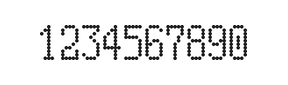 5×10数字点阵字体 ddN510AA1662