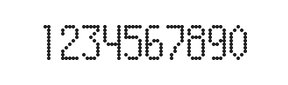 5×10数字点阵字体 ddN510AA1663