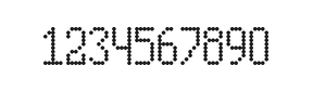 5×10数字点阵字体 ddN510AA1667