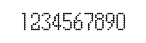5×10数字点阵字体 ddN510AA1669