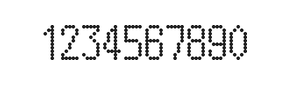 5×10数字点阵字体 ddN510AA1670