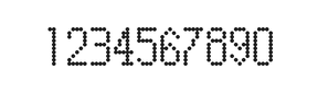5×10数字点阵字体 ddN510AA1681