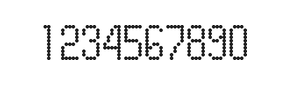 5×10数字点阵字体 ddN510AA1682
