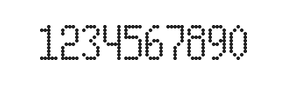 5×10数字点阵字体 ddN510AA1683