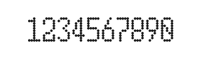 5×10数字点阵字体 ddN510AA1684
