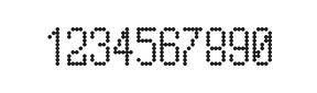 5×10数字点阵字体 ddN510AA1686