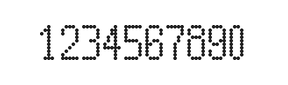 5×10数字点阵字体 ddN510AA1689
